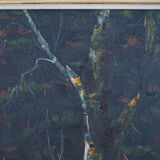 Painting „The Deep in the forest”, Scandinavian design, 1970s