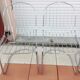 Set of four chrome metal wired chairs by Gastone Rinaldi / vintage 70s