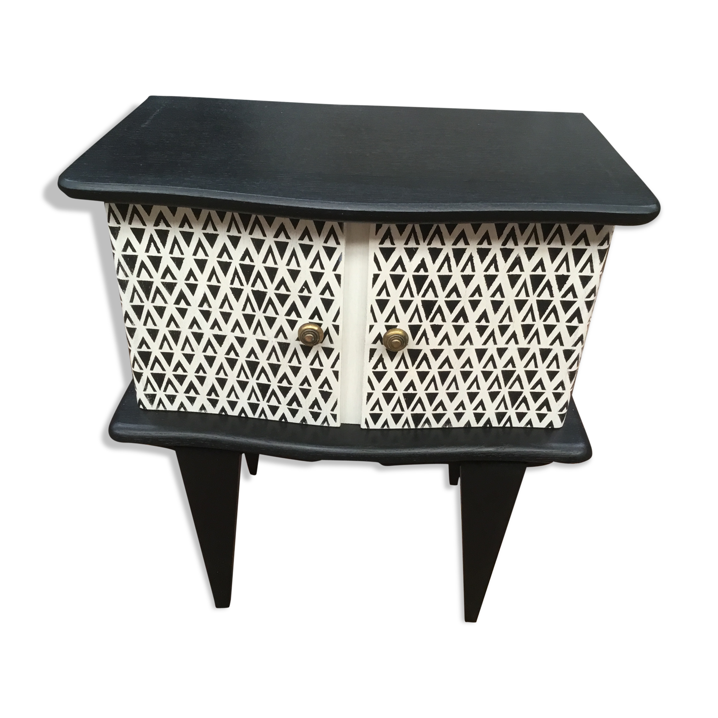 Black and white vintage bedside or extra furniture