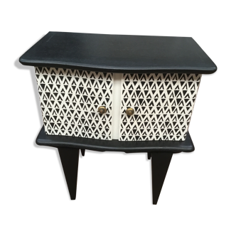 Black and white vintage bedside or extra furniture