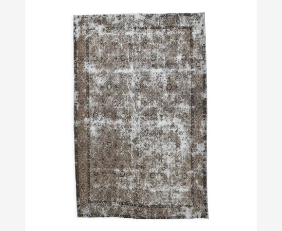 6x10 antique brown turkish rug 296x192cm