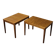 Vintage Mid-Century Scandinavian Modern Brown Teak Side Tables