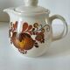 Brown floral patterned teapot from the 1970s.