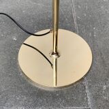 Vintage Hollywood Regency floor lamp in German brass by Florian Schulz.