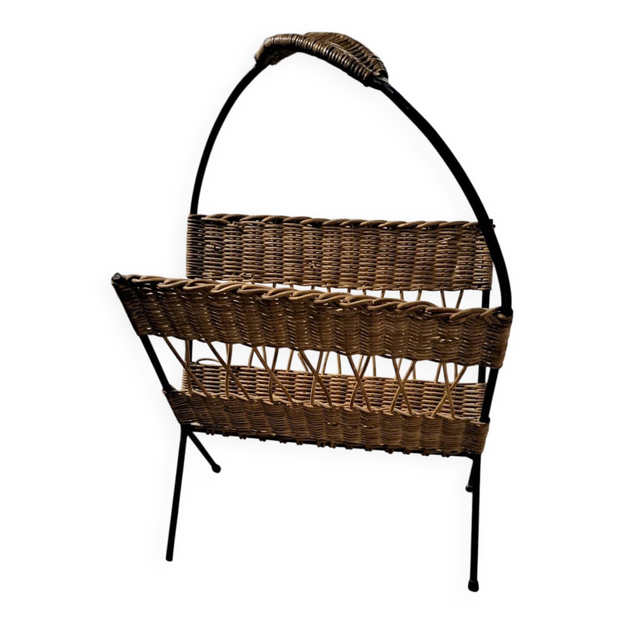 Wicker magazine rack