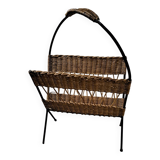 Wicker magazine rack