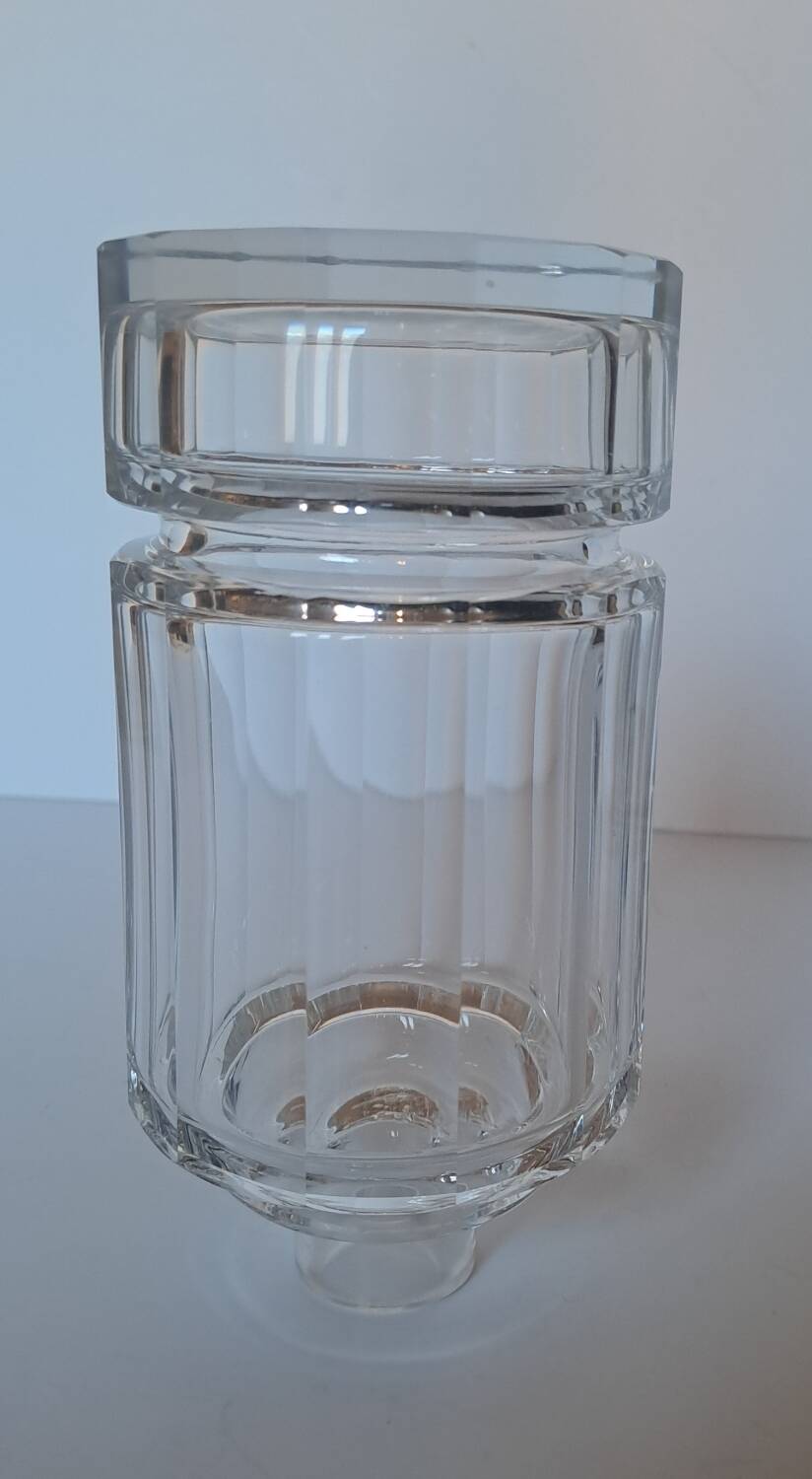 Cut crystal carafe Czechoslovakia
