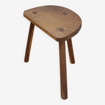 Tripod stool, wooden stool, milking stool, old stool, plant holder