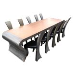 Vintage the wave dining set designed by Hans Kopla, 1997