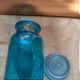 Blue glass apothecary jar, Belgium