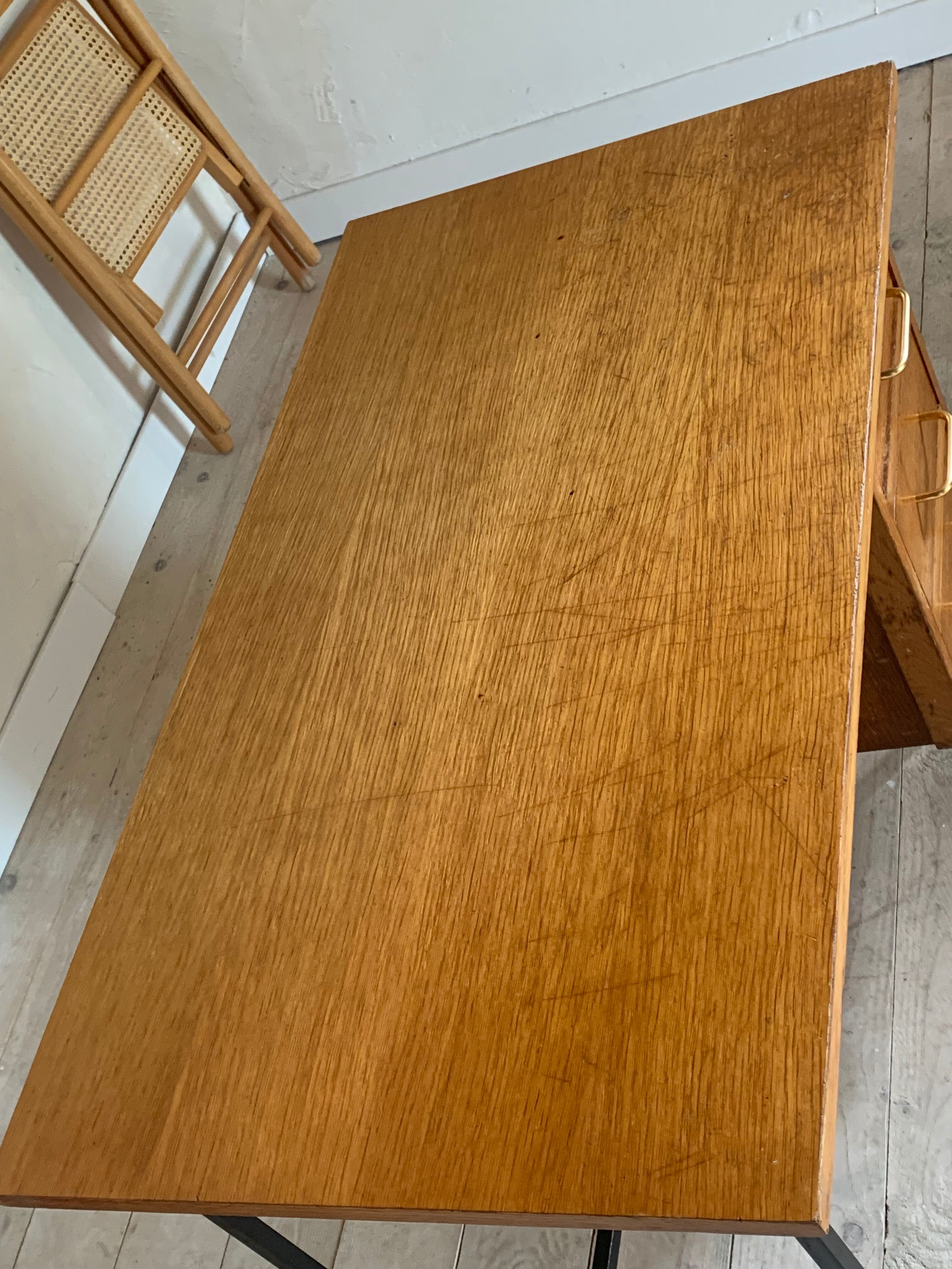 Vintage modernist oak desk