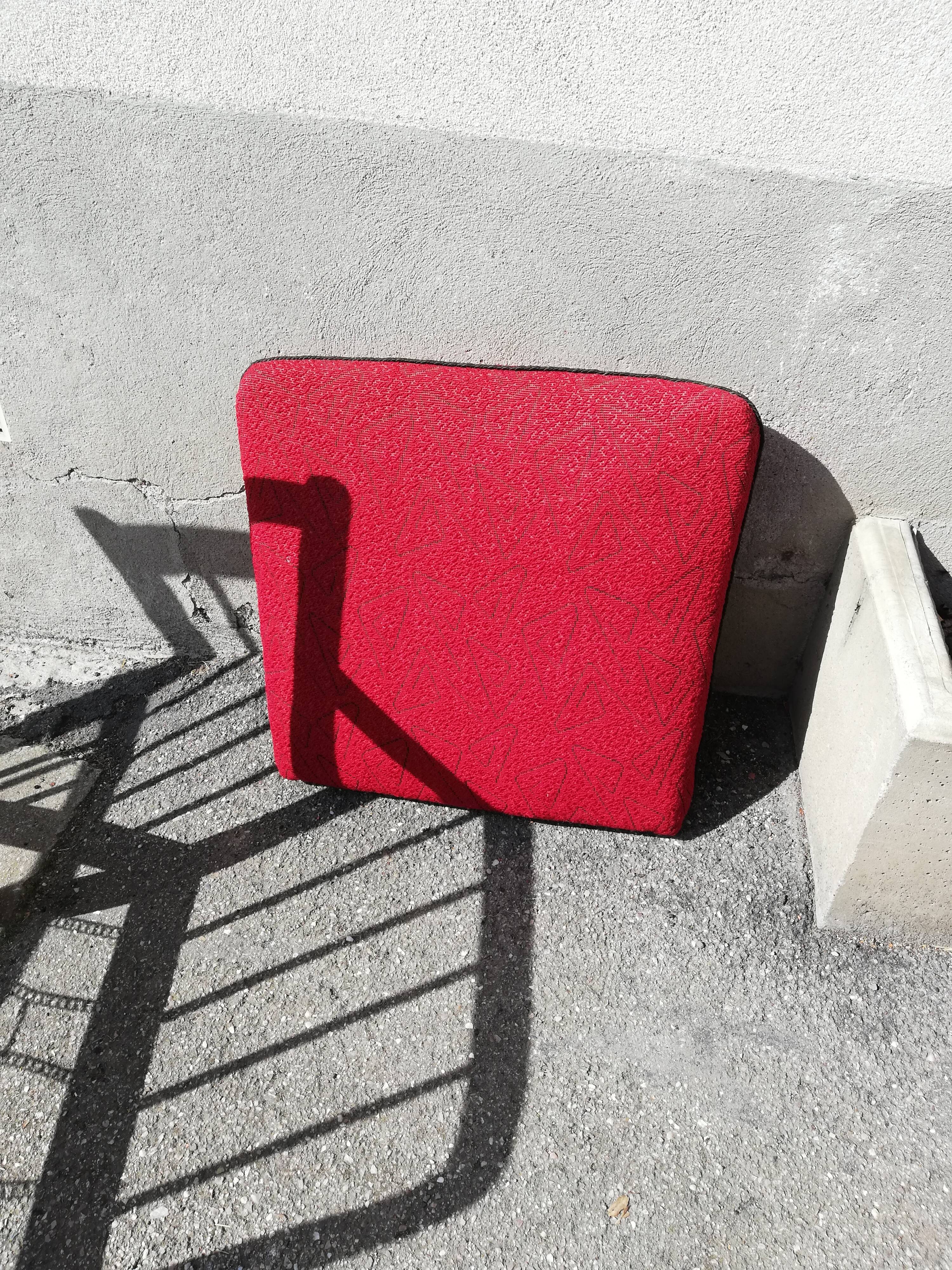Armchair years 50 red fabric