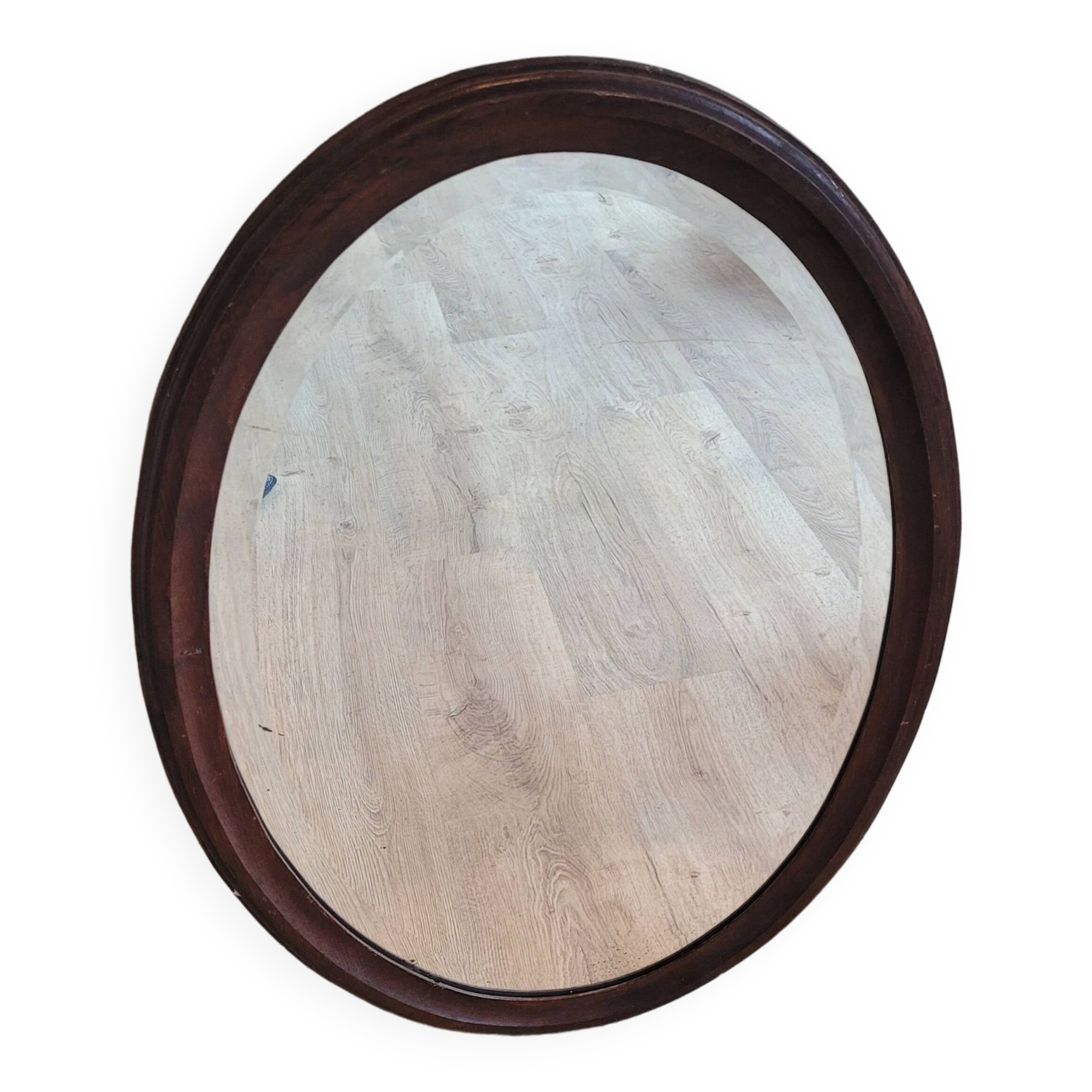 Mirror 58x84 oval wood 1950