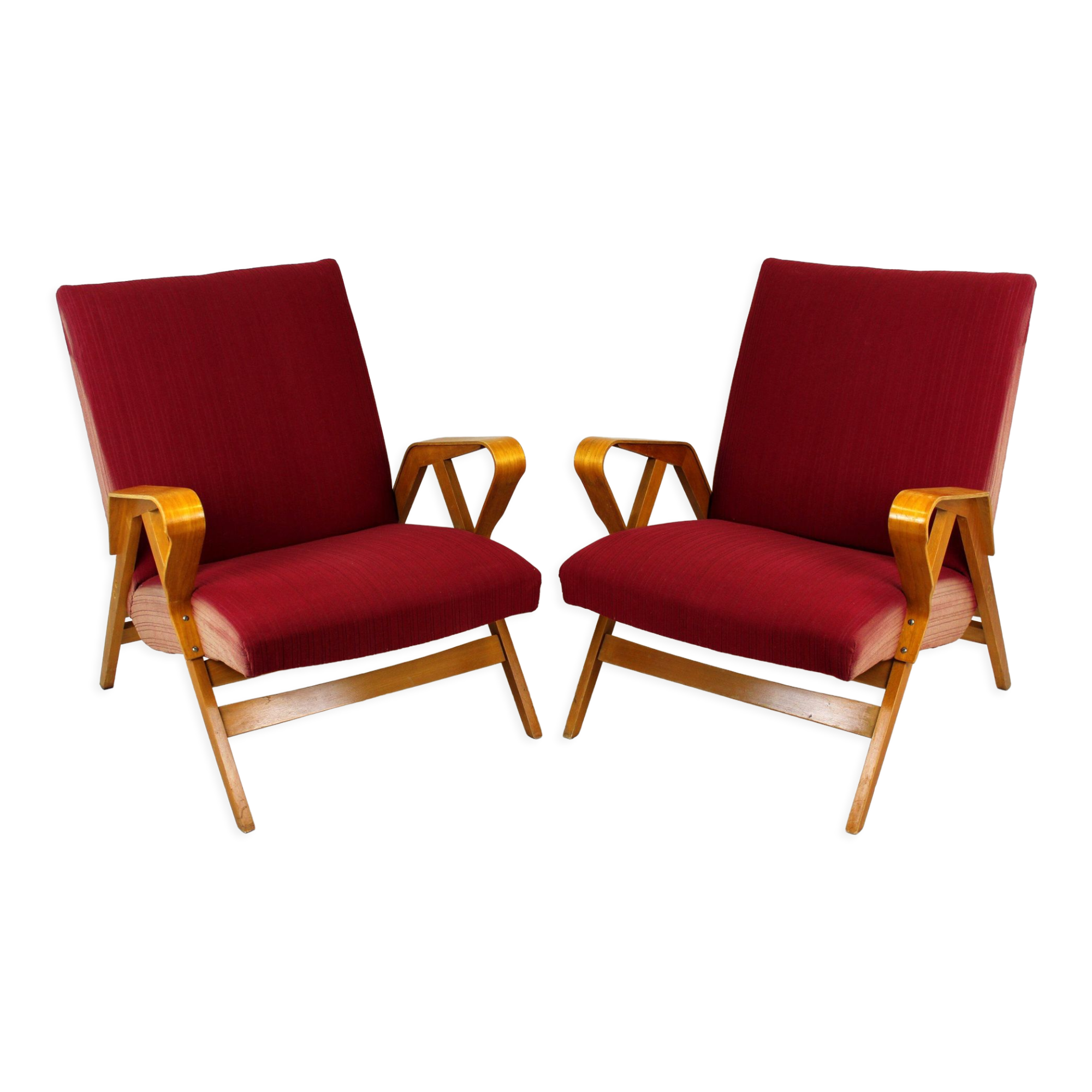 Mid-Century Armchairs from Tatra, 1960s, Set of 2