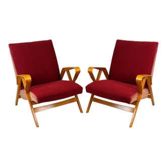 Mid-Century Armchairs from Tatra, 1960s, Set of 2