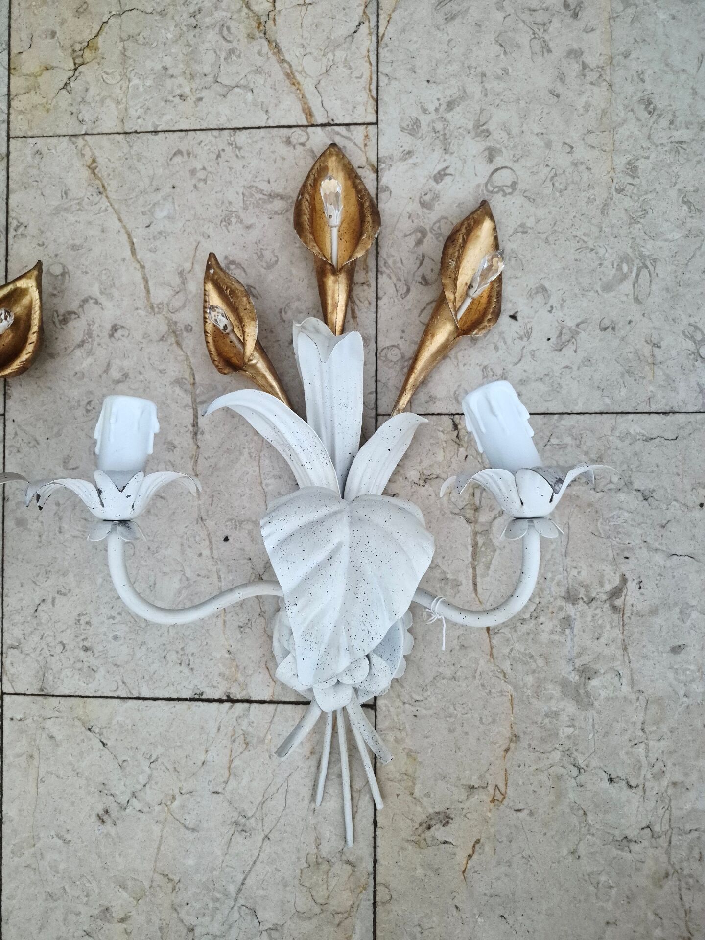 Vintage Italian floral wall appliques