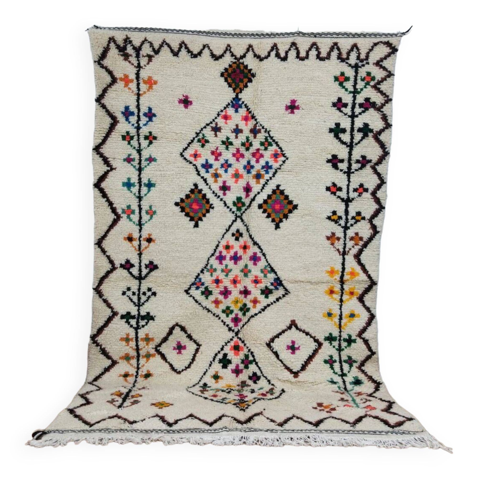 Handmade wool Berber rug 240x146 cm