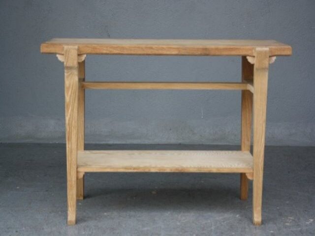 Console 4 feet in style 1940-coloured cerused oak