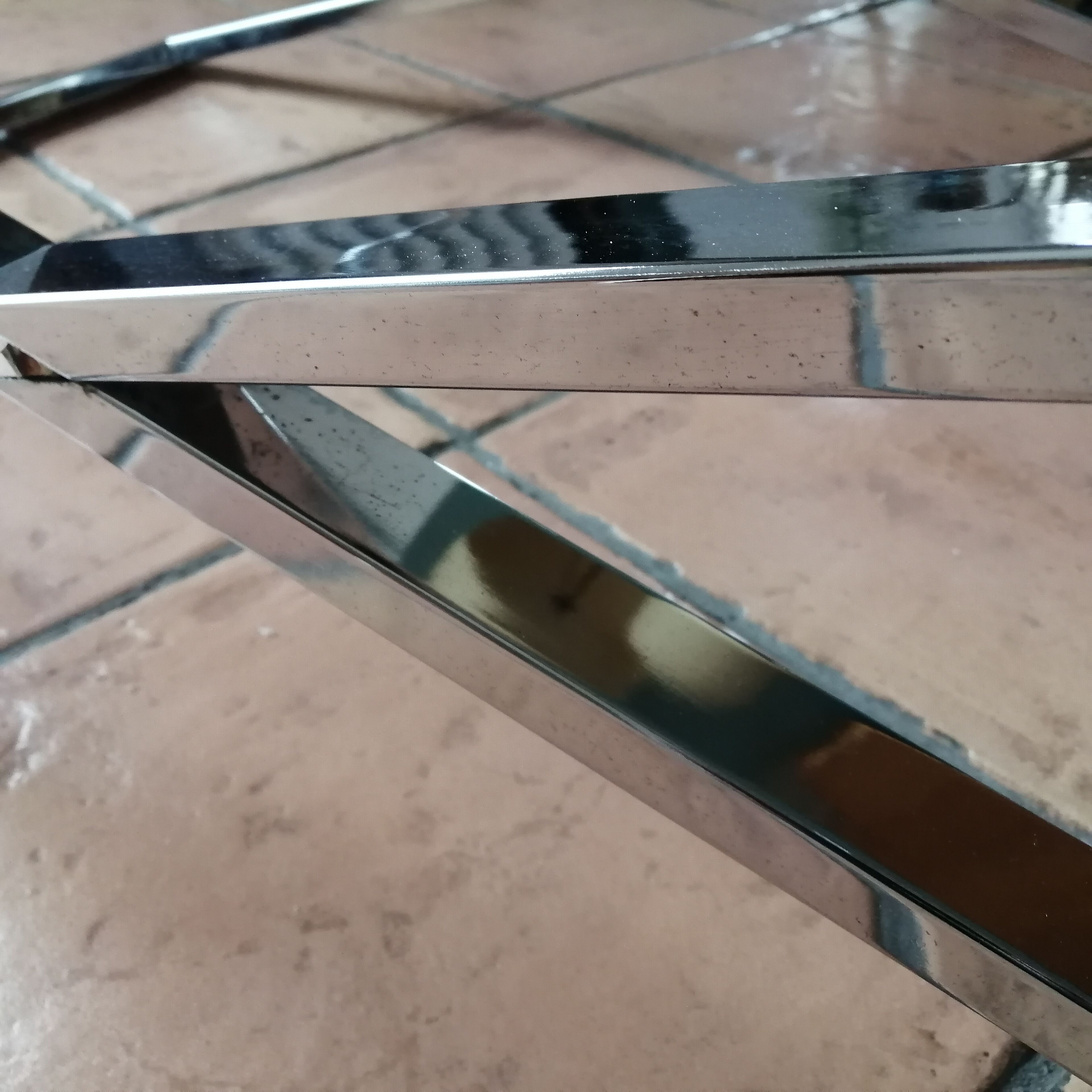 Coffee table smoked glass 70s