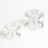 Crystal cube candle holder by rudolf jurnikl