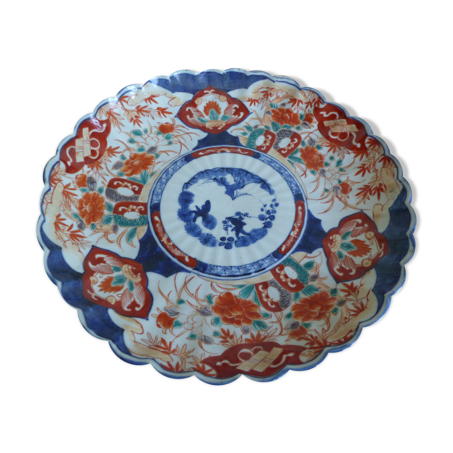 Imari polylobe rim porcelain dish