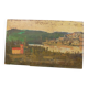 Landscape painting on wood, first half of the 20th century