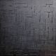 Monochrome black minimalist abstract painting