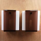 Lot of two Plexiglas 1970s wall light