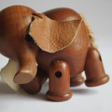 Teak wooden elephant toy by Arne Basse, Denmark 1960s.