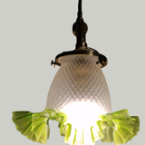 Louis XVI style wall sconce - Chiseled bronze and opaline glass