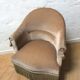 Beige velvet toad chair