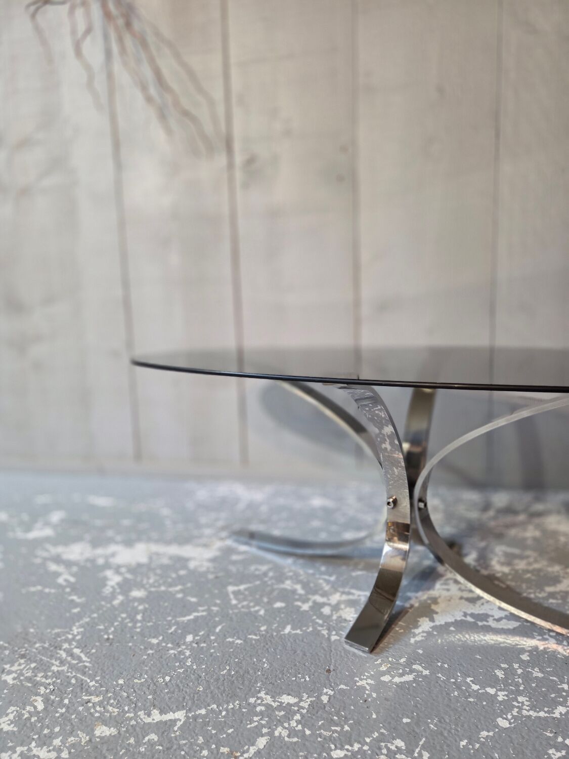Glass coffee table