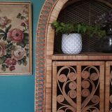 Shelf rattan peacock