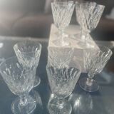 9 Baccarat wine glasses, Armagnac model.
