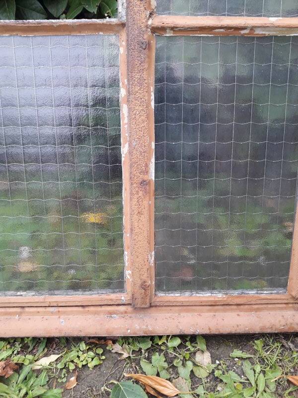 Window L107xH174 industrial curved metal glass roof frame reinforced glass