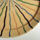 Red Provençal earthenware plate, sun decoration, Folk Art