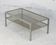 Double coffee table trays smoked glass steel. France, circa 1970