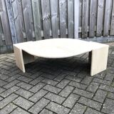 Beige marble coffee table by Roche Bobois, 1970s