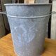 Pair of vintage galvanized zinc washing basins