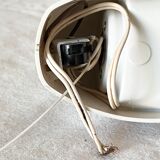 Set of two Small mid-century bakelite & glass wall lamps by Bo Niko Belgium, 1960s