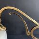 Art Nouveau wall light in gilded brass and glass paste tulip