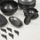 Service de table Ceramony Vallauris en faience noir mat 1950 - 38 pièces