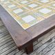 Large vintage 1960s oak and ceramic coffee table.
