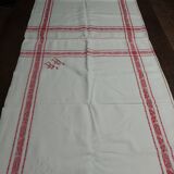 Damask cotton tablecloth monogram BD 129 x 155 cm