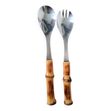 Bamboo handle salad servers