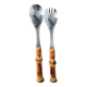 Bamboo handle salad servers