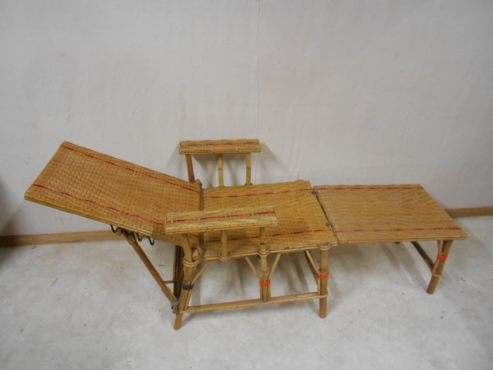 Wicker and rattan lounger