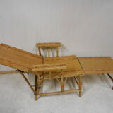 Wicker and rattan lounger