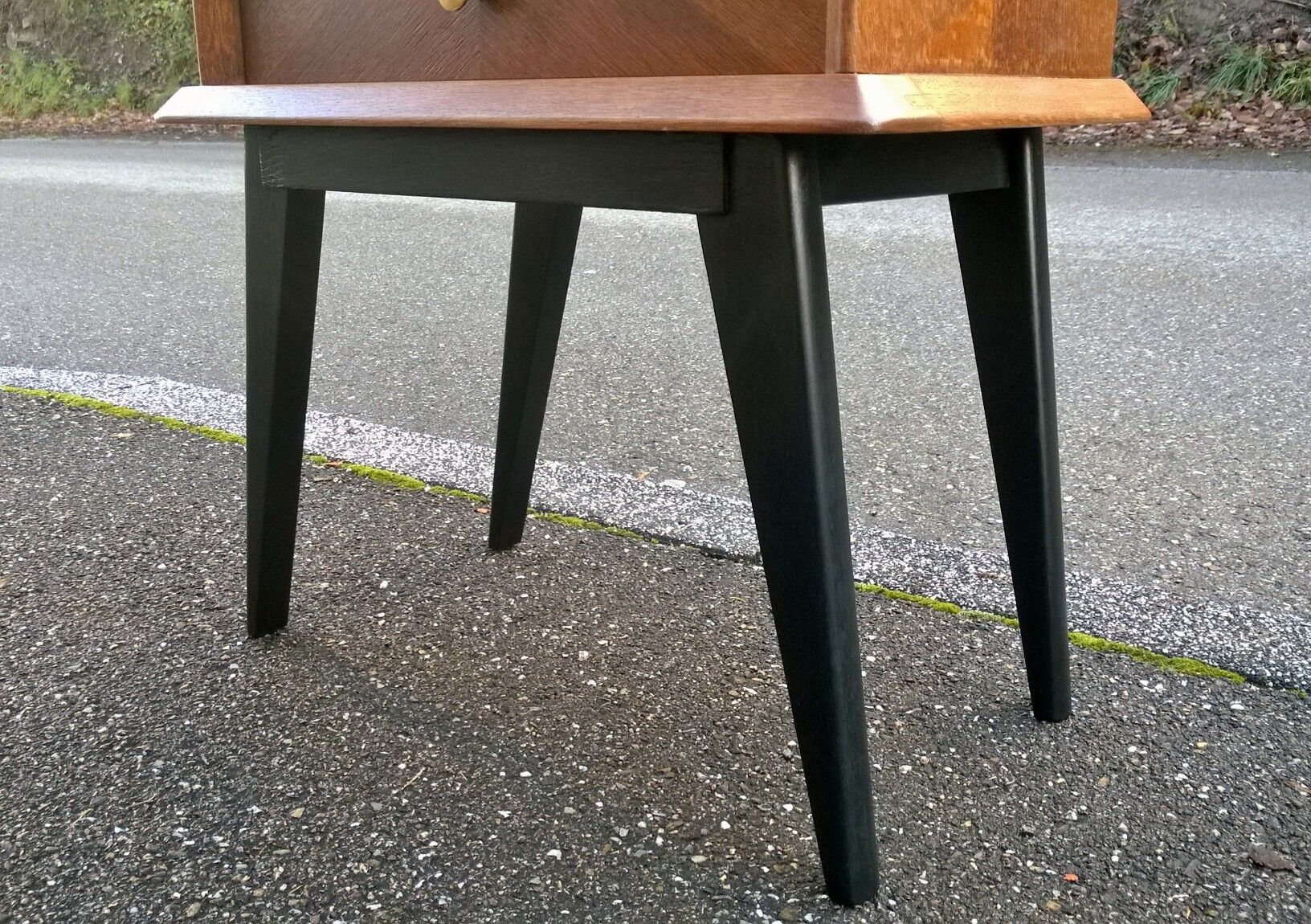 Vintage oak bedside 1950