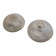 Large pair of round wall sconces ceiling lights in transparent glass.